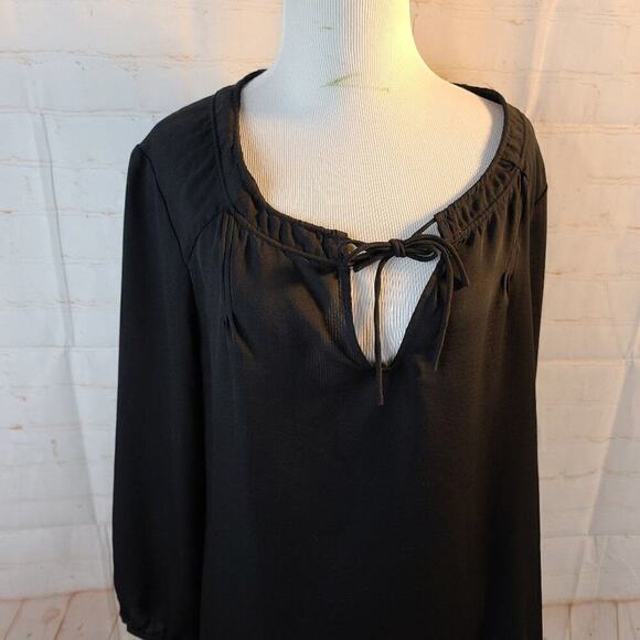 Express Black top with two tie strings on neckline - Picture 11 of 14